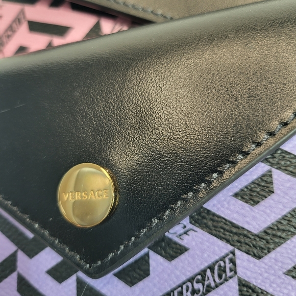 Versace 3-Piece Greca Signature Printed Coated Canvas Pouch Set - Picture 9 of 10